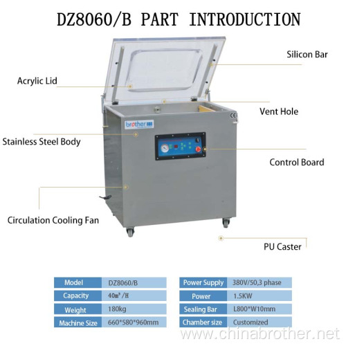 Large Size Chamber Vacuum Packaging Sealer Machine